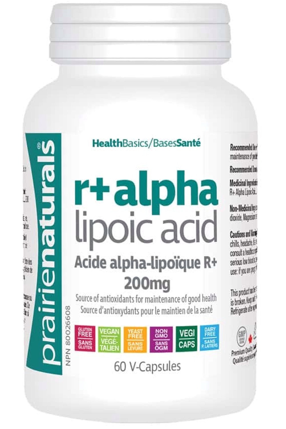 PRAIRIE NATURALS R+Alpha Lipoic Acid (200 mg - 60 v caps)