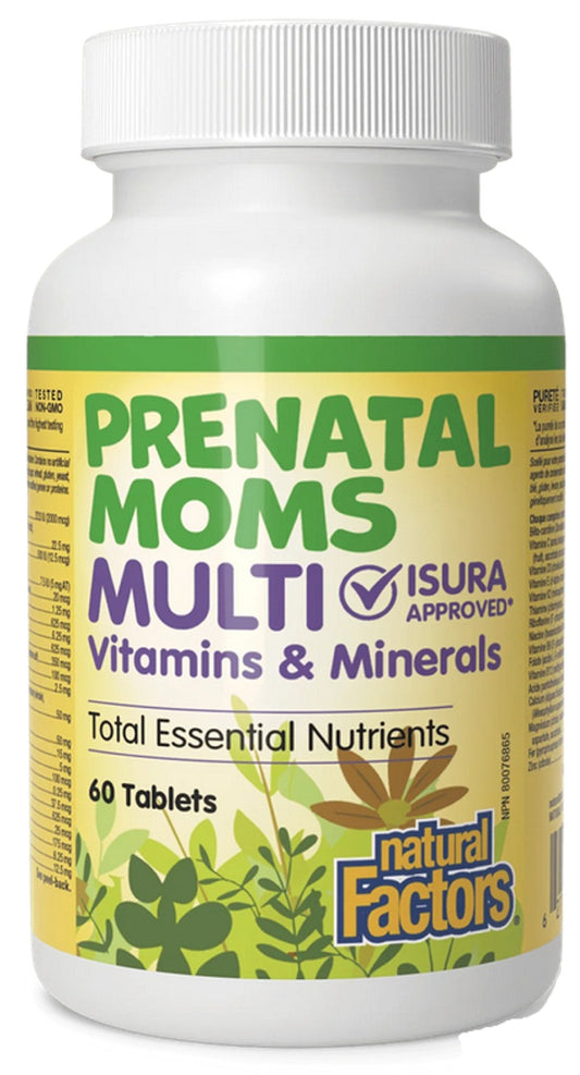 NATURAL FACTORS Prenatal Moms Multi Vitamins & Minerals (60 tabs)