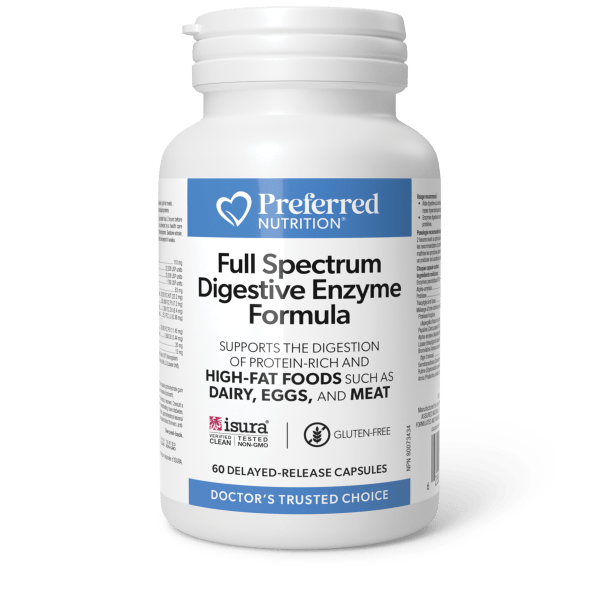 PREFERRED NUTRITION - Full Spectrum Digestive Enzyme Formula (60 DR caps)