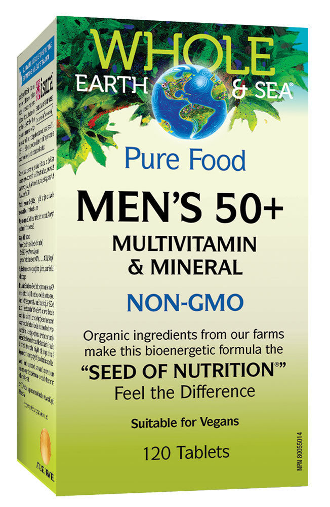 WHOLE EARTH & SEA Mens 50+ Multivitamin & Mineral (120 tabs)