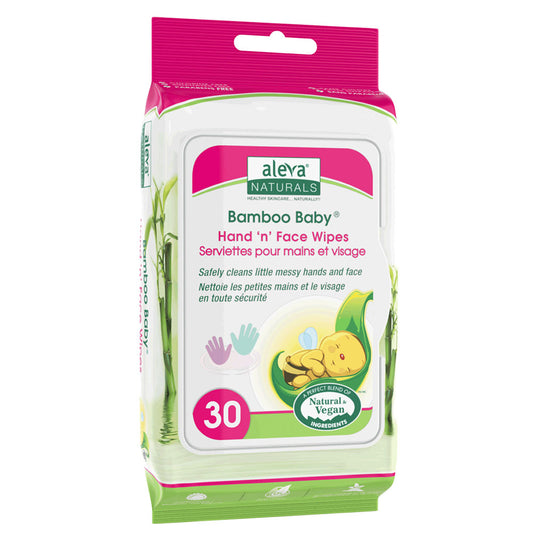 ALEVA NATURALS Bamboo Baby Hand n Face Wipes (12x 30 pk)