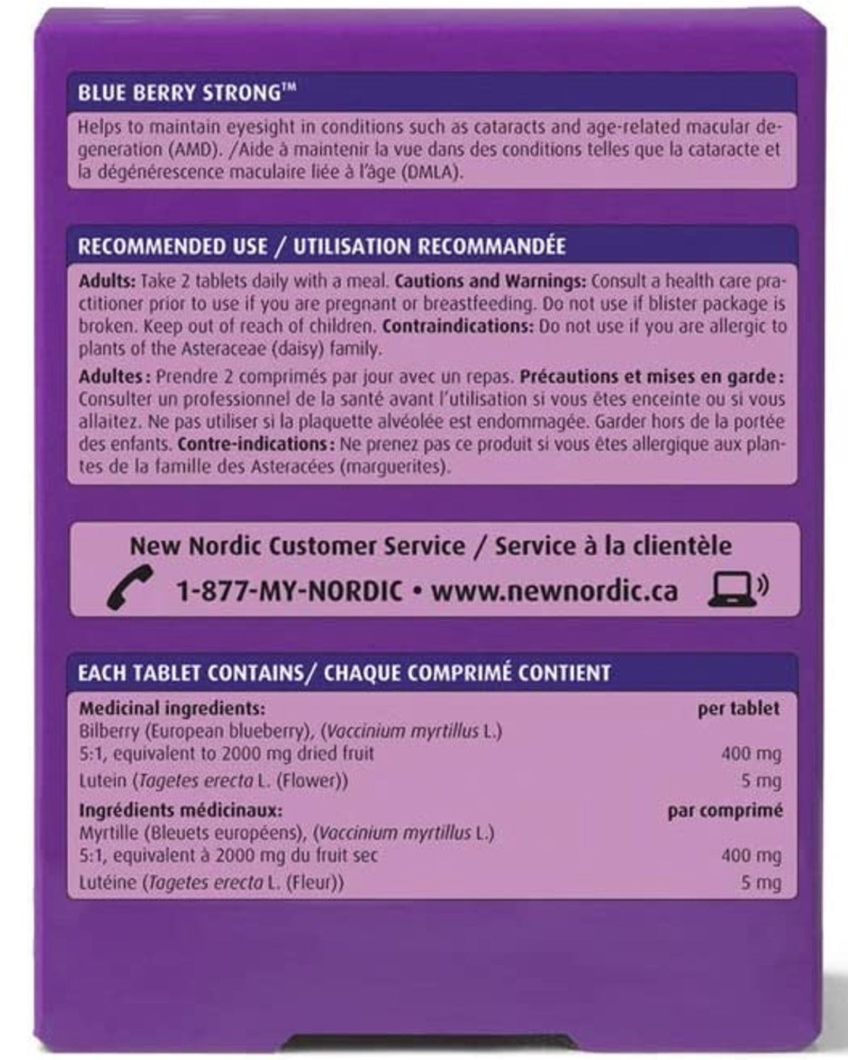 NEW NORDIC Blue Berry Strong (60 coated tabs)