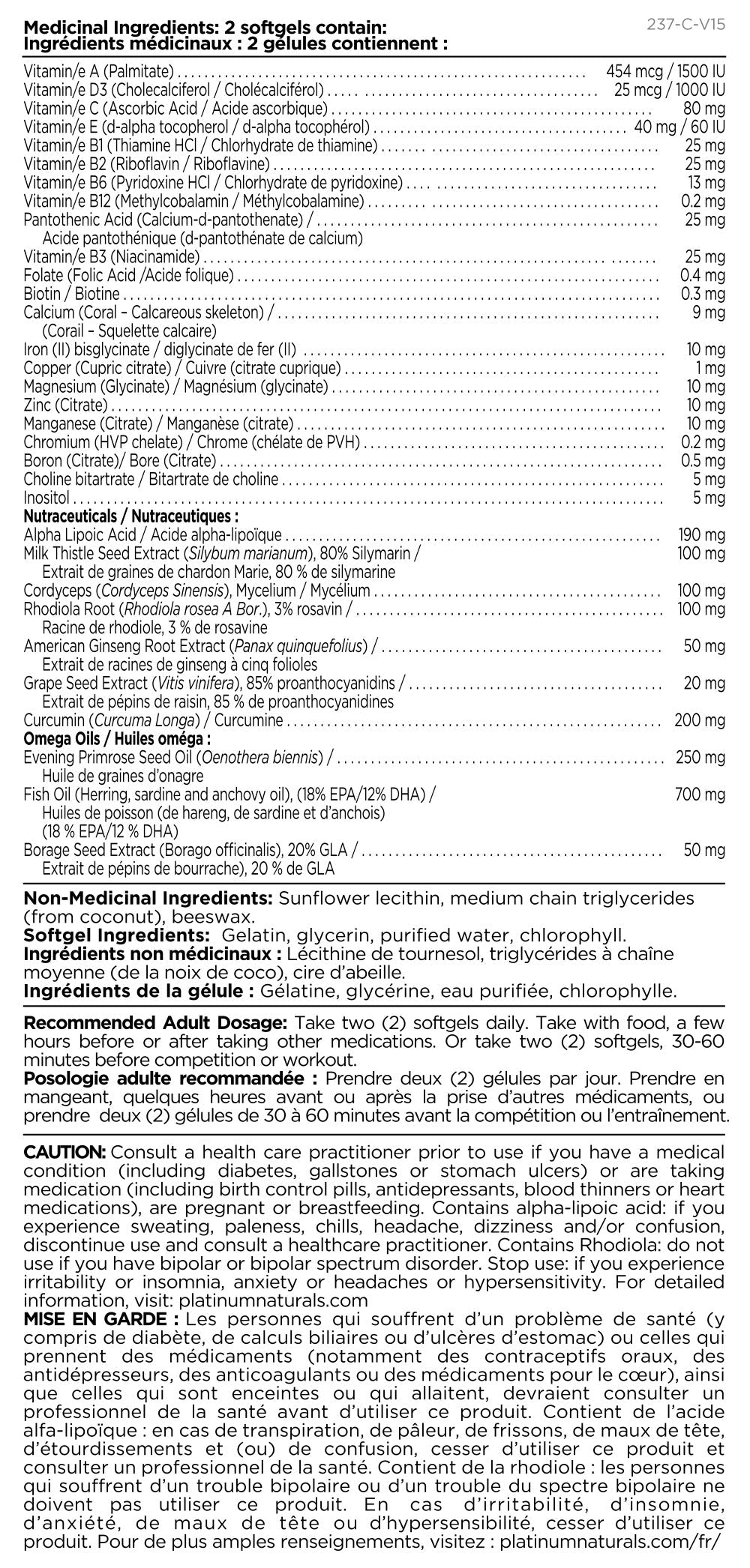 PLATINUM Activ-X for Women (120 sgels)