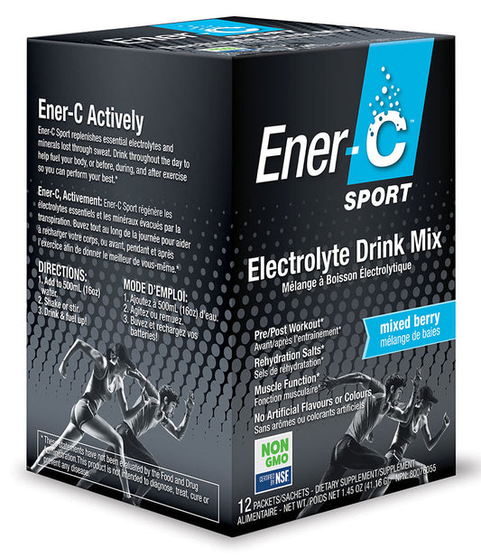 ENER-C Sport Electrolyte Drink Mix Berry Box (12 Packets)