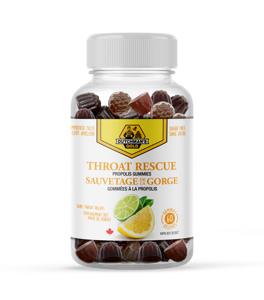 THROAT RESCUE Propolis Gummy: 60 count