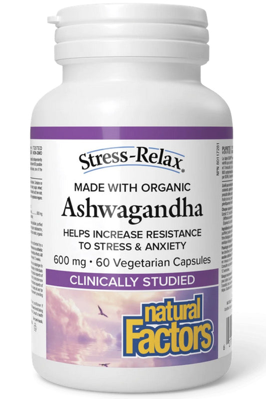 NATURAL FACTORS STRESS RELAX Ashwagandha (600 mg - 60 v-caps)