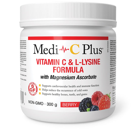 Medi-C - Vitamin C &amp; L-Lysine with Magnesium Ascorbat (Berry - 300 gr)