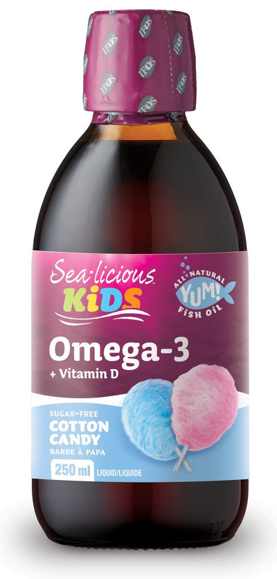SEA-LICIOUS Kids Omega 3 + D (Cotton Candy - 250 ml)