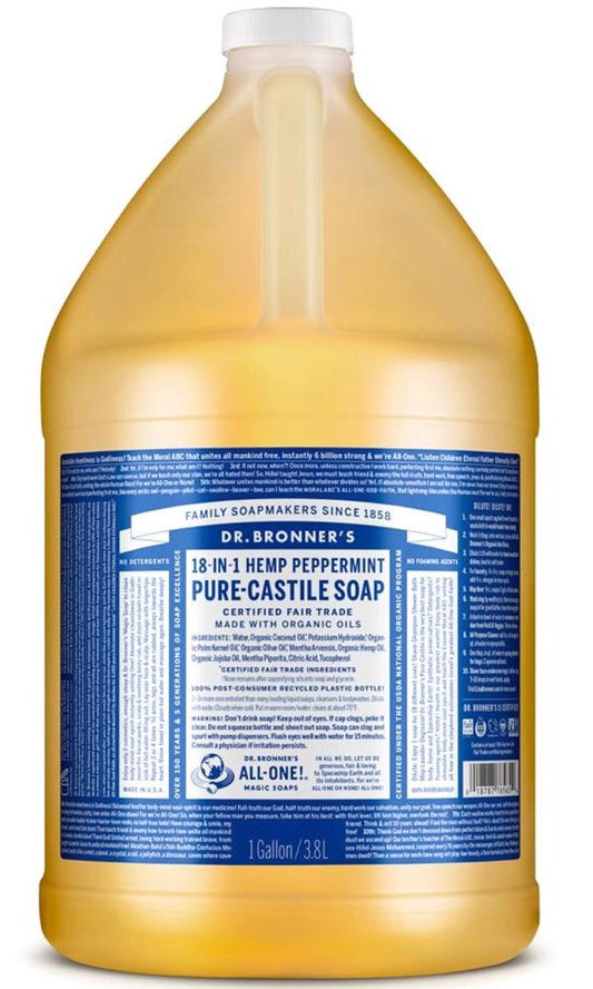 DR BRONNER'S Pure Castile Soap (Peppermint - 3.8 L)
