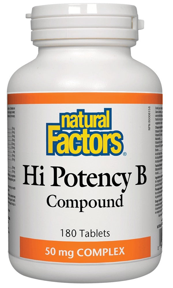 NATURAL FACTORS High Potency B-Compound (50 mg - 180 tabs)