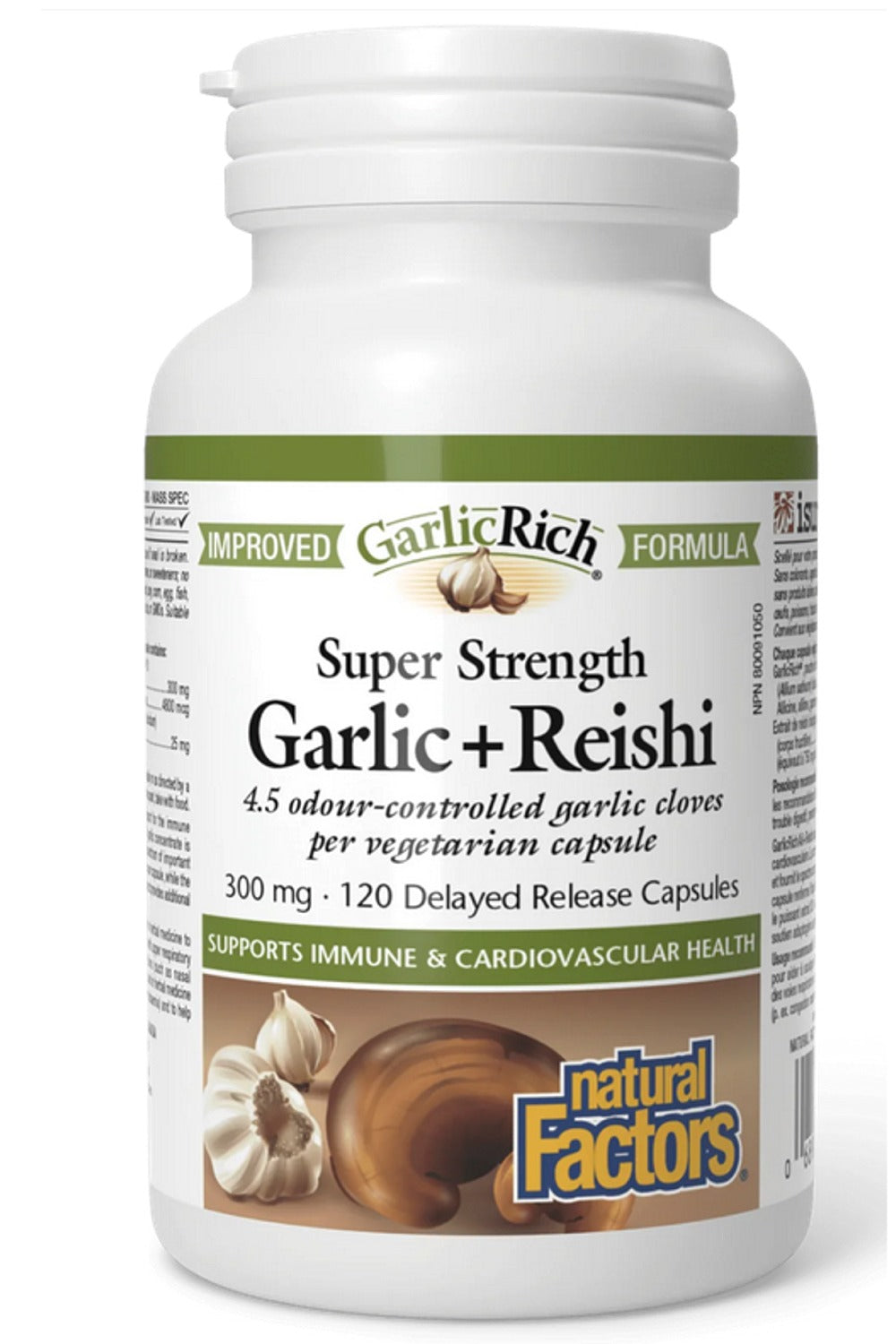 GarlicRich Garlic+Reishi Super Strength (300 mg - 120 DR Capsules)