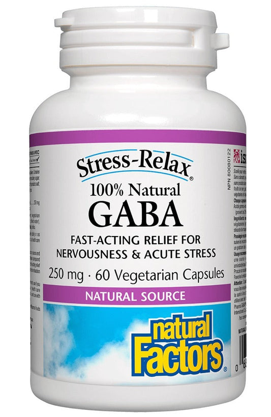 NATURAL FACTORS STRESS RELAX Gaba (250 mg - 60 v-caps)