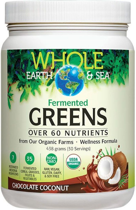 WHOLE EARTH & SEA Fermented Organic Greens (Chocolate - 438 gr)