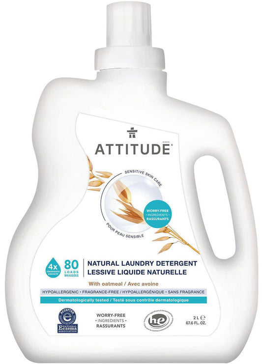 ATTITUDE Sensitive Skin Laundry Detergent (80 Loads)