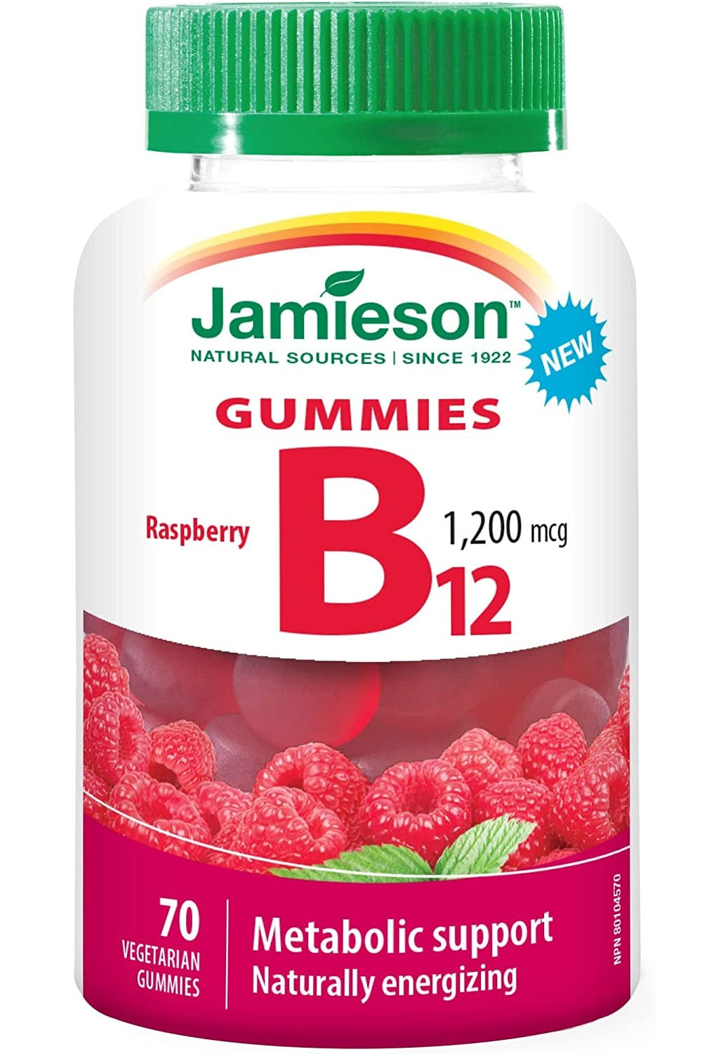 JAMIESON Vitamin B12 (Raspberry - 70 veg gummies)