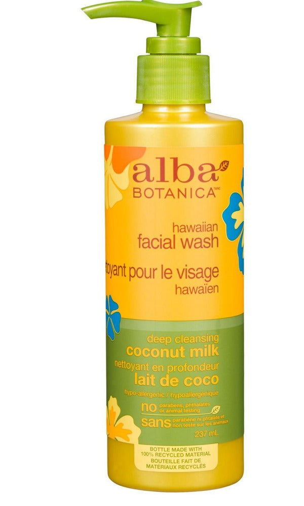 ALBA BOTANICA Hawaiian Coconut Milk Facial Wash (237 ml)