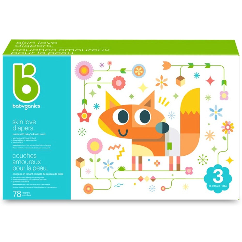 BABYGANICS Diapers - Size 3 Box - 78 ct