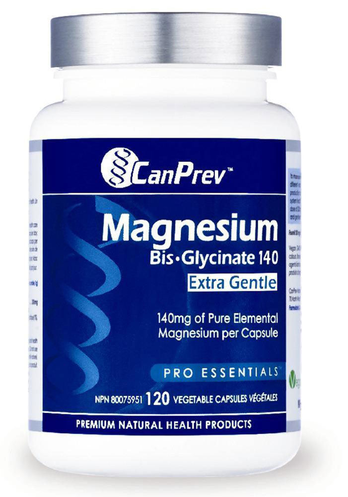 CANPREV Magnesium Bis-Glycinate 140 Extra Gentle (120 veg caps)