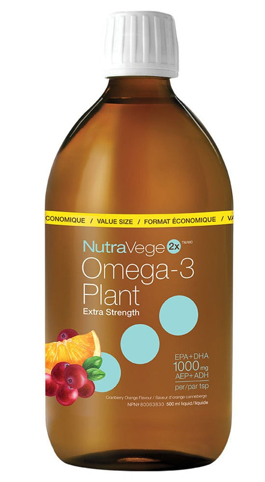NUTRAVEGE Omega 3 Plant Extra Strength (Cranberry Orange - 500ml)