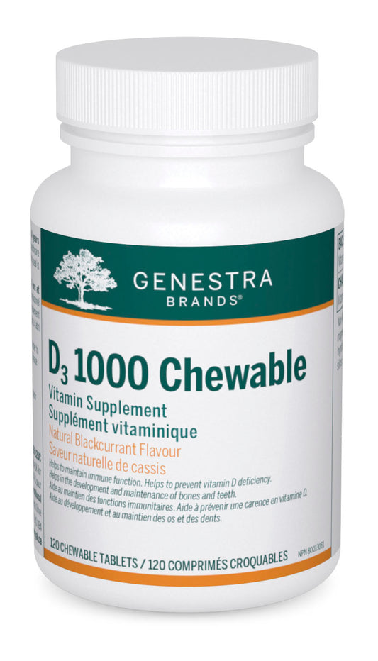 GENESTRA D3 1000 Chewable (Blackcurrant - 120 tabs)